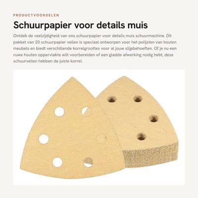 Dailygoods- Schuurpapier Set - 20 Stuks - Korrel 40-3000 - Voor Muis Schuurmachine - Haken - Hoogwaardig Aluminiumoxide - Geschikt voor Hout en Metaal - Schuurvellen