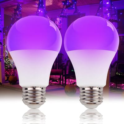 carmdering - Blacklight UV Lamp- UV-lamp - E27 Fitting - Neon Verlichting - Glow in the Dark -2 stuk
