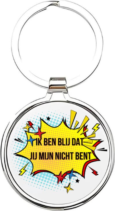 Akyol - ik ben blij dat jij mijn nicht bent Sleutelhanger - Nicht - de leukste nicht - nicht sleutelhanger - sleutelhanger - sleutelhanger voor nichten - familie sleutelhanger - verjaardagscadeautje - cadeau voor de liefste nicht - 4 x 7,5 CM
