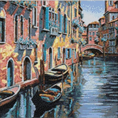 Wizardi Diamond painting WD315 - Venice 40x40cm