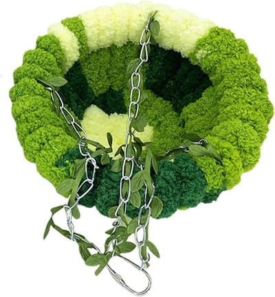 Vogelnestje Pluche - Huisdierbed Vogel - Rusten en Broeden - Ademend Comfort - 23.5x14cm - Groen