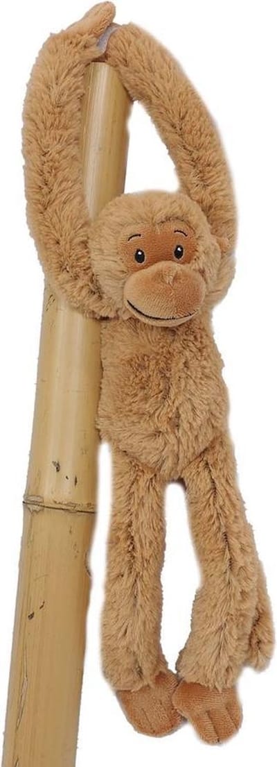 PIA Soft Toys - Pluche Knuffeldier - Hangaap bruin - 31 cm