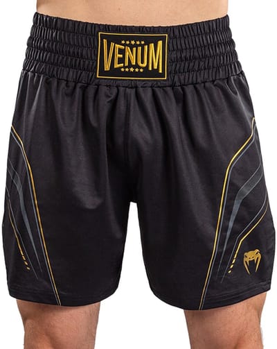 Venum Streamline Boks Broek – Premium Lichtgewicht Boxing Shorts – Zwart/Goud - XS