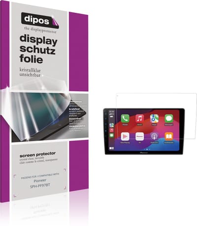 dipos – 2x Beschermfolie geschikt voor Pioneer SPH-PF97BT | Krasbestendige & heldere Screenprotector Ultra-Thin