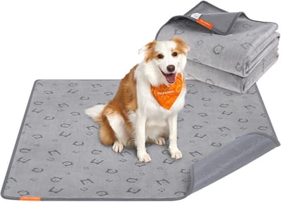 Puppy-onderlegger - Wasbaar en Lekvrij - 2-Delige Set - Duifgrijs - 152 x 122 cm