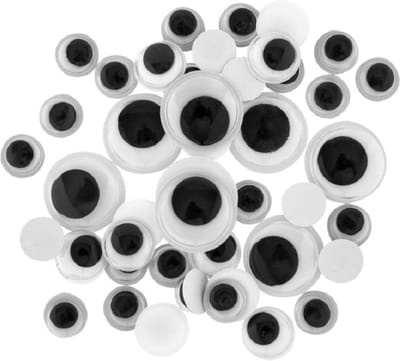 Wiebeloogjes 100 stuks - Googly Eyes - Zelfklevend - 3 verschillende maten - 1 Zakje