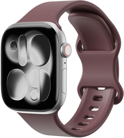 SBG Siliconen Bandje Geschikt voor Apple Watch 1/2/3/4/5/6/7/8/9/10/11/SE - 38/40/41/42MM - Horlogebandje Smoky Purple