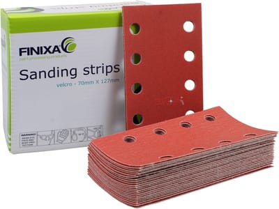FINIXA Schuurstroken 70x125mm met 8 gaten - P60