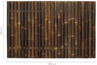 Masters of Bamboo® Bamboe Schutting Giant - 180 x 120 cm - Zwart - Tuinscherm / Bamboe scherm / Balkonscherm