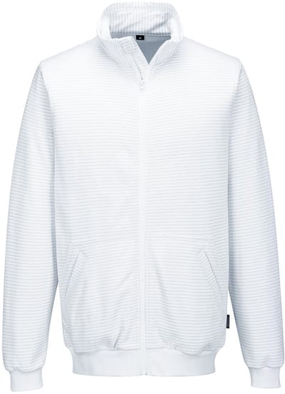 Portwest Anti-statisch ESD Sweatshirt met ritssluiting AS25 - Wit - L