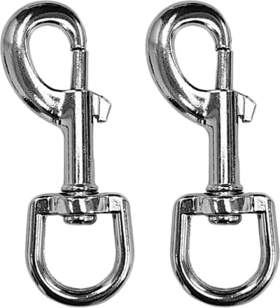 Fako Bijoux - Musketonhaak - Karabijnhaak - Sleutelhanger - Musketon Haak - Karabijn Sluiting - 87x31mm - Zilverkleurig - 2 Stuks