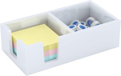 Notitiehouder Bureau - Memo Organizer - Notities Plakken - Stabiel Acryl - 3x3 Inch - Wit