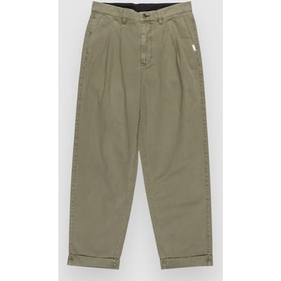 Element Big Pleat Chino Broek Groen 28 Man