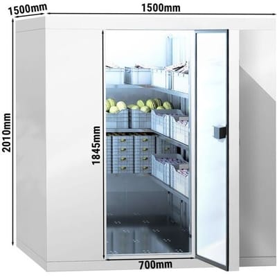 GGM Gastro Kühlzelle - 1500x1500mm - 3,5m³ Zilver