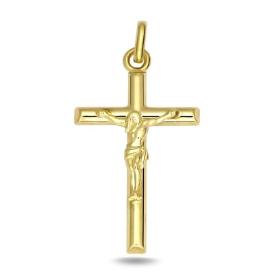 Juwelier Zwartevalk - 14 karaat gouden kruis met Jezus - 14.287/36x20