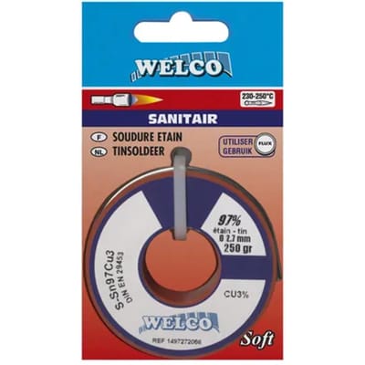 Welco Zachtsoldeer Voor Sanitair 97% Tin 250gr