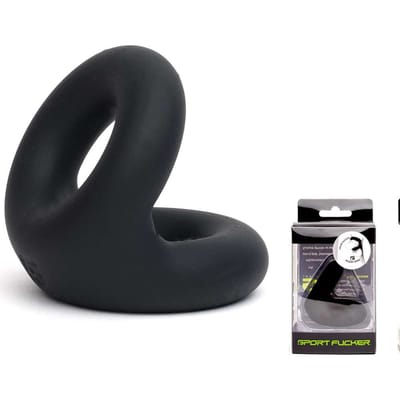 Sport Fucker - Rugby Ring Rekbare Cockring - Zwart
