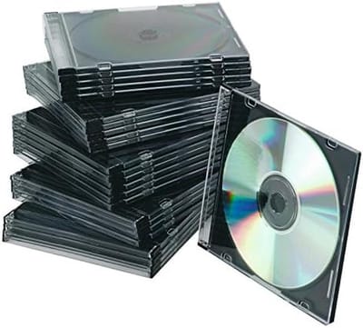 Slanke CD Hoezen Zwart - Set van 25 Stuks