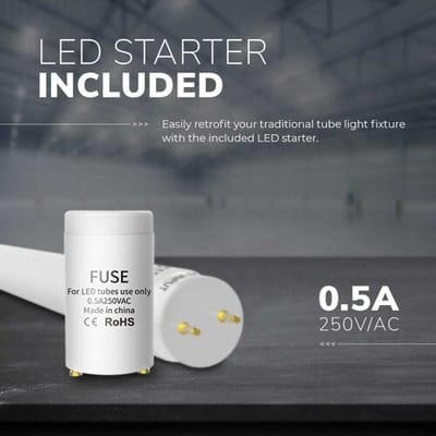 HOFTRONIC Set van 5 LED TL Buizen 120cm - T8 G13 fitting - 3000K - 18 Watt 1980lm (110lm/W) Flikkervrij - Vervangt 36 Watt (36W/830) - Incl. Starter