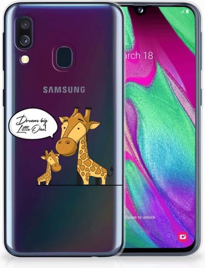 Samsung Galaxy A40 Telefoonhoesje met Naam Giraffe