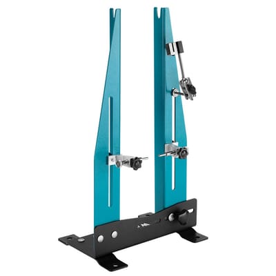 Fiets montagestandaard, Fietswiel Richtstandaard – Professionele Velg- en Schijfrem Uitlijnstandaard – 27.5-29 Inch & 700C – Compatibel met 140-180mm Remschijven – Opvouwbaar – Blauw+Zwar