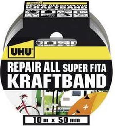 UHU 48145 Textieltape UHU Repair Zilver (l x b) 10 m x 50 mm 1 stuk(s)
