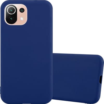 Cadorabo Hoesje geschikt voor Xiaomi Mi 11 LITE (4G / 5G) / 11 LITE NE in CANDY DONKER BLAUW - Beschermhoes gemaakt van flexibel TPU silicone Case Cover
