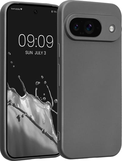 kwmobile metallic telefoonhoesje van TPU - geschikt voor Google Pixel 9 - Flexible case voor smartphone - In metallic grijs