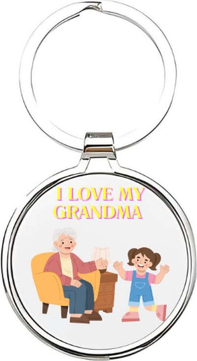 Akyol - I love you grandma Sleutelhanger - oma - De liefste oma - Oma sleutelhanger - grootmoeder sleutelhanger - Sleutelhanger voor oma - Familie sleutelhanger - verjaardagscadeautje - cadeau voor oma - grandmother - Bebbe - 4 x 7,5 CM