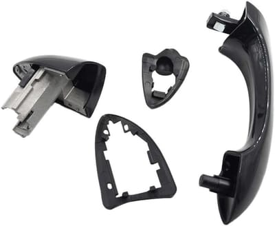 Buitendeurhendel Links Glanzend Zwart voor BMW X5 E53 2000-2006 - Vervangingsonderdeel zonder boren, Hoge Kwaliteit en Duurzaam