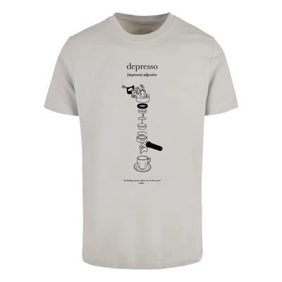 Mister Tee - Depresso Heren Tshirt - XS - Grijs