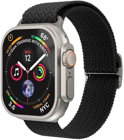 Vonmählen Woven Loop bandje voor de Apple Watch | 44/45/46/49 mm - Zwart