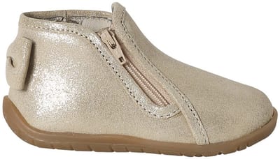 Vertbaudet Zachte babyboots met ritssluiting van leer
