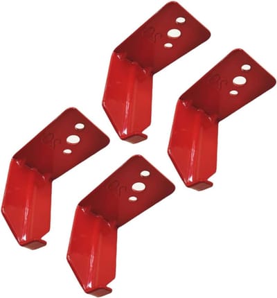 Brandblusser Rek - Brandblusser Beugel - Veiligheid Thuis - Stevig Ijzeren Ontwerp - 6.5x5.7cm - Rood