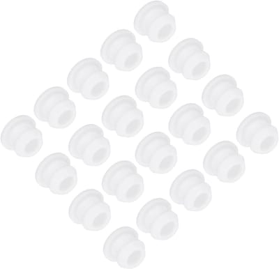 Zekeringsgat Stoppen - Paneel Afdekking - Waterdicht Afsluiten - Bundig Type - 8 mm Pak 20 - Wit