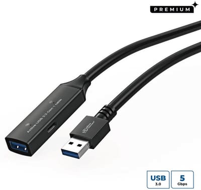 Microconnect USB3.0AAF10A USB-kabel USB 3.2 Gen 1 (3.1 Gen 1) 10 m USB A Zwart