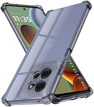 Hoesje geschikt voor Motorola Moto G17/G17 Power/G15/G15 Power - Techsuit Shockproof Silicone Back Cover - Zwart