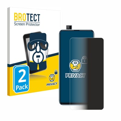 BROTECT - privacy screenprotector voor Huawei P smart Pro 2019 - Folie Beschermfolie Blauwlichtfilter 2 Stuks