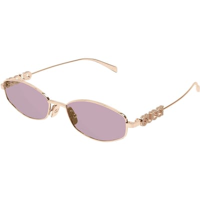 Gucci Zonnebril Goud/Paarse