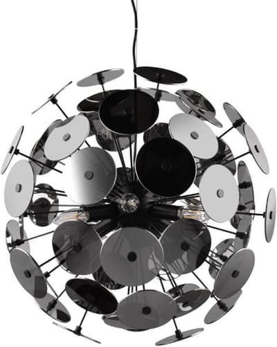 TRIO DISCALGO - Hanglamp - Zwart mat - Plexi in Rookkleur - excl. 6x E14 4W