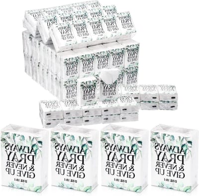 Reis Tissues - Zakdoekjes Papieren zakdoekjes - Gasten Begroeten - Bijbelvers Bedrukking - 200 Pakken - Wit
