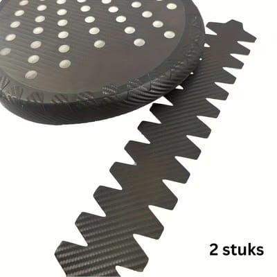 FA-VE Padelracket Beschermer – Frame Protector – Zwart – 2 Stuks – PU Materiaal
