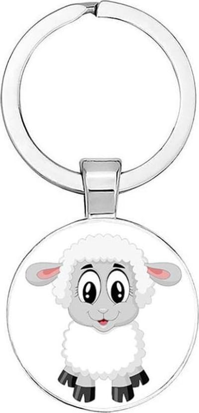 Akyol - schapen Sleutelhanger - Schaap - de schapen liefhebbers - schaap - dier - boerderij - 2,5 x 2,5 CM