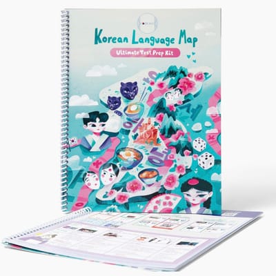 Koreaans leren Notitieboek en Studiekaart: Grammatica, Hangul en Examenvoorbereiding