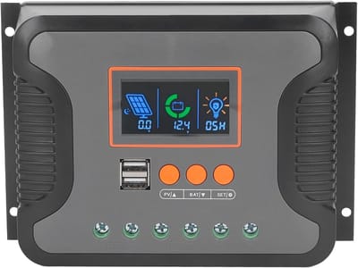 Zonne Laadregelaar - Accu Lader - Energie Beheer - Intelligent PWM Opladen - 60A - Zwart