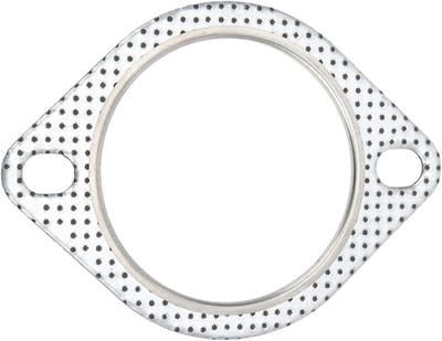 Dailygoods- Uitlaatpijpverbinding 2-gaats - Universele Afdichting 3 Inch - Temperatuurbestendig - Geperforeerd Staal - Robuuste Flensafdichting - Uitlaatafdichting