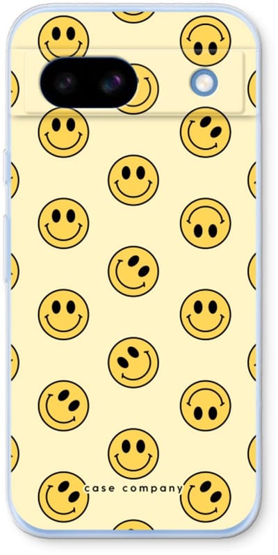 Case Company® - Hoesje geschikt voor Google Pixel 8a hoesje - Smiley N°2 - Soft Cover Telefoonhoesje - Bescherming aan alle Kanten en Schermrand