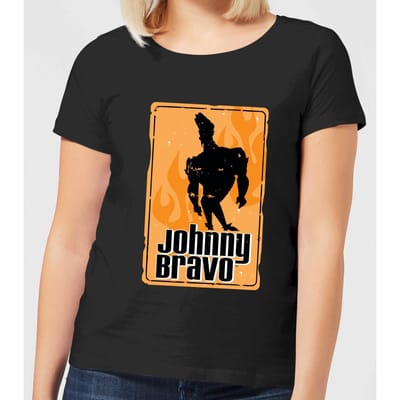 Johnny Bravo Fire Women's T-Shirt - Black - 3XL