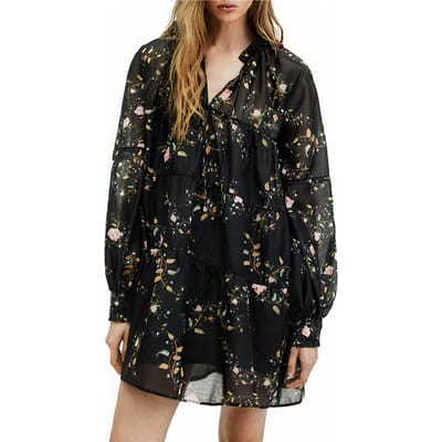 AllSaints Mindy Oto Dress Black Maat: 2 | Mini Jurken Outlet | Dames | Zwart