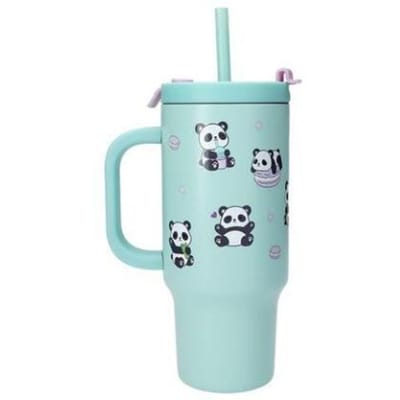 Depesche PENfection To Go beker met rietje PANDA Drinkflessen